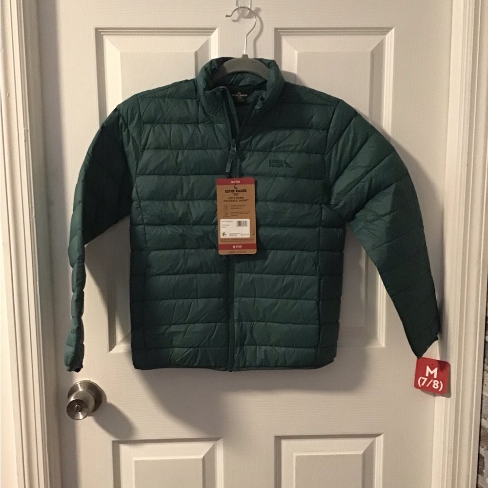 NWT!  Eddie Bauer Forest Green Packable Jacket